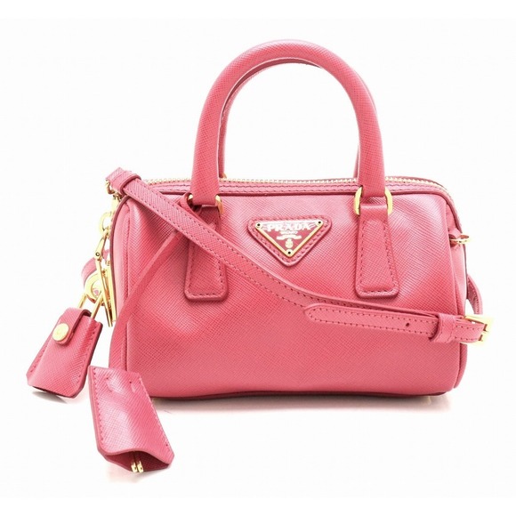 Prada Saffiano Mini Bag Peonia Pink 2WAY - Picture 2 of 9